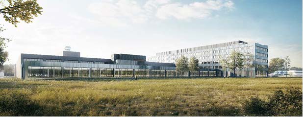 Enlarged view: Rendering Neubau Montagehalle / Umbau Hochregallager der Mettler Toledo GmbH